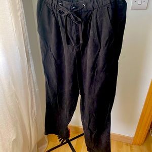 Linen drawstring pants
